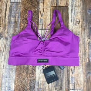 Savage X Fenty Women's Large Purple Curve Alert Medium Impact Sports Bra